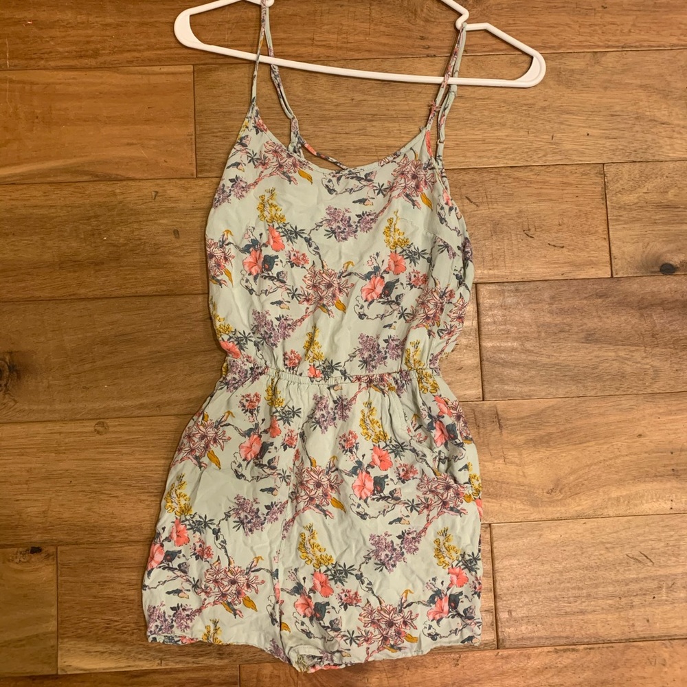 Cute floral print romper